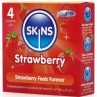 SKINS PRESERVATIVOS PREMIUM SABOR FRESA PACK 4
