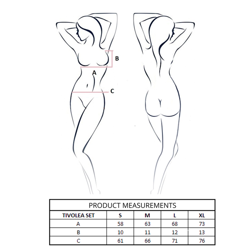 PASSION TIVOLEA SET SUJETADOR TANGA NEGRO S M