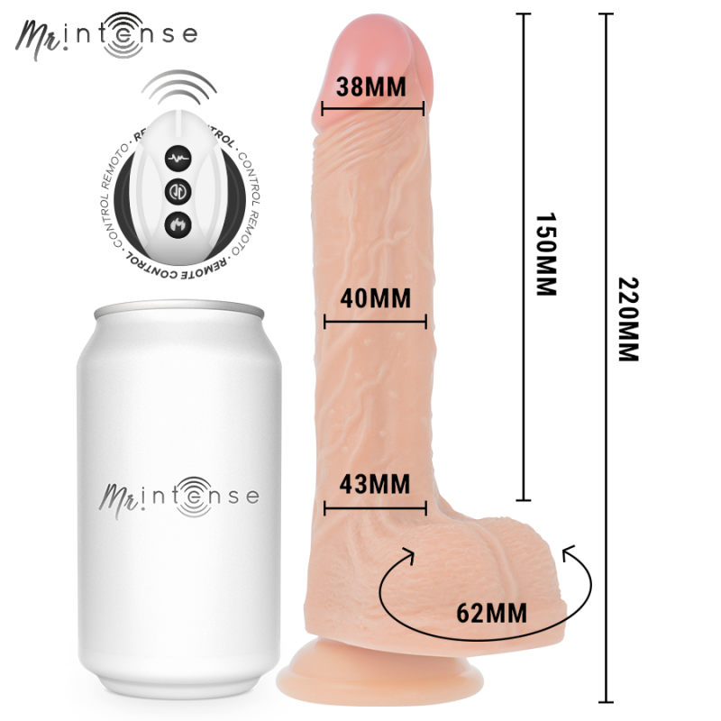 MR INTENSE BROSNAN REALaSTICO MULTIFUNCIaN CON VIBRACIaN UP AND DOWN CONTROL REMOTO 22 CM O 4 CM