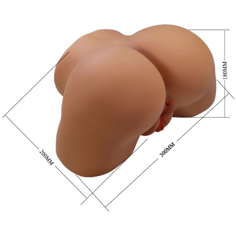 CRAZY BULL GERIANN TRASERO FEMENINO REALISTA VIBRADOR SUCCIONADOR CON SONIDO 55 KG