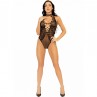 LEG AVENUE BODY CON ESCOTE HALTER Y ABERTURA ESPALDA DE ENCAJE TALLA aNICA