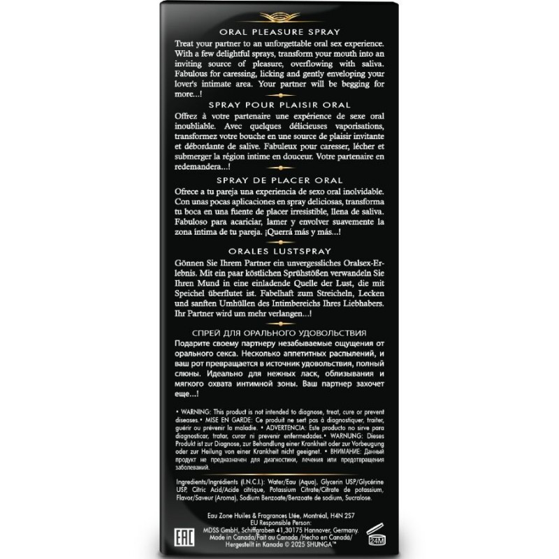 SHUNGA WAVES PLEASURE SPRAY ORAL SEDUCTOR FRESA 20 ML