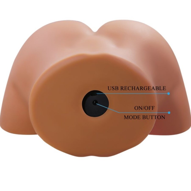 CRAZY BULL ILANA TRASERO FEMENINO REALISTA VIBRADOR SUCCIONADOR CON SONIDO 68 KG
