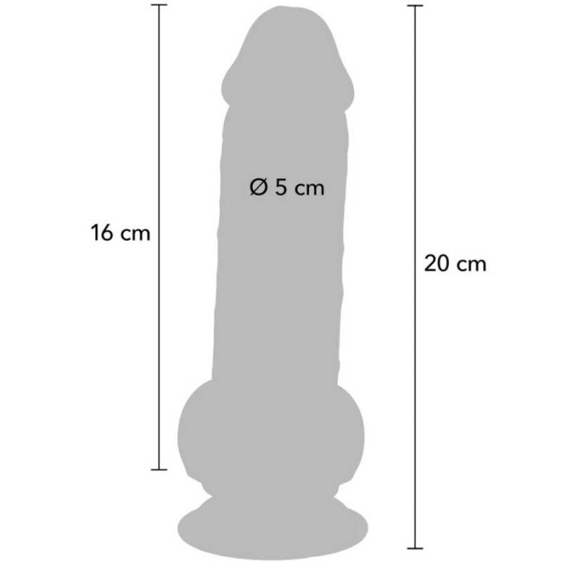 GET REAL PENE REALaSTICO DELUXE CON TESTaCULOS EXTRA GRUESO 20 CM