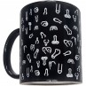 DIABLO PICANTE TAZA NEGRA PENES 370 ML