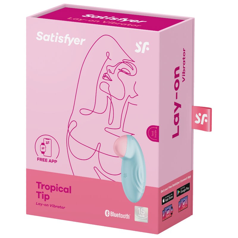 SATISFYER TROPICAL TIP VIBRADOR LAY ON AZUL