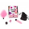SECRET PLAY CAJA DE PLACERES PARA PAREJAS DADOS BALA VIBRADORA PLUMERO