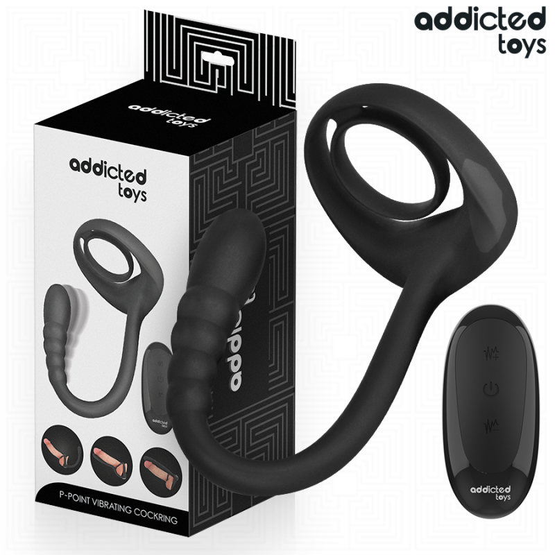 ADDICTED TOYS ANILLO PENE VIBRADOR PUNTOaP CONTROL REMOTO