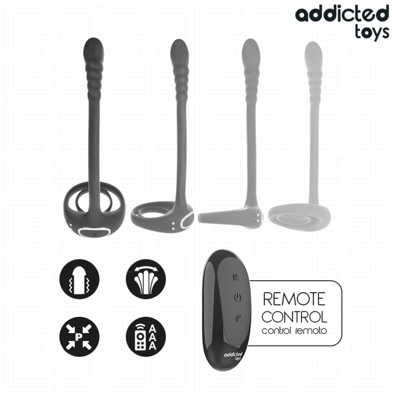 ADDICTED TOYS ANILLO PENE VIBRADOR PUNTOaP CONTROL REMOTO