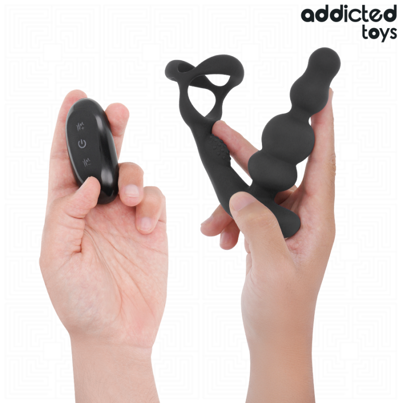 ADDICTED TOYS MASAJEADOR PROSTaTICO ROTATORIO CONTROL REMOTO
