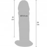 GET REAL DILDO DELUXE DONG GRUESO DE DOBLE DENSIDAD TPE 23 CM