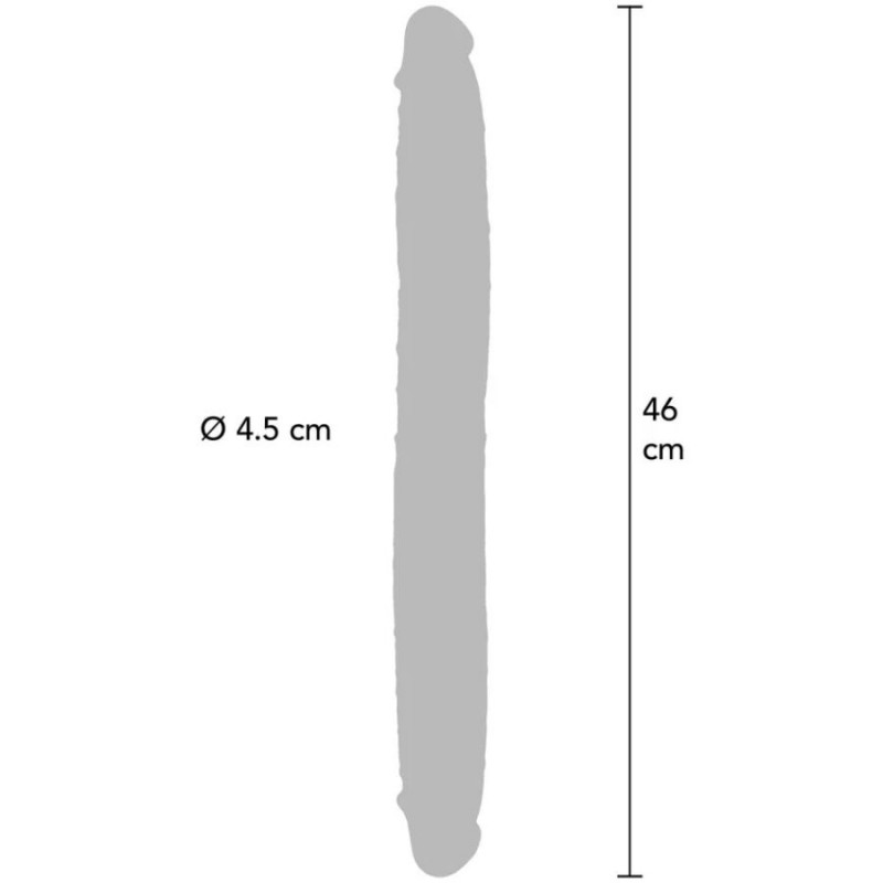 GET REAL DILDO DOBLE DONG DE SILICONA CARAMELO 46 CM