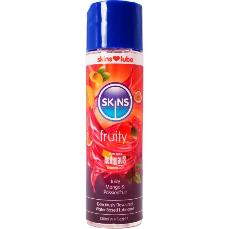SKINS FRUITY LUBRICANTE BASE DE AGUA MANGO FRUTA PASIaN 130 ML