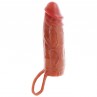 GET REAL FUNDA HYDRATED SKIN DE SILICONA PARA PENE CARAMELO 16 CM