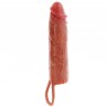GET REAL FUNDA HYDRATED SKIN DE SILICONA PARA PENE CARAMELO 20 CM