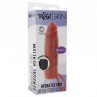 GET REAL FUNDA HYDRATED SKIN DE SILICONA CON VIBRACIaN PARA PENE CARAMELO 16 CM