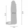 GET REAL FUNDA HYDRATED SKIN DE SILICONA CON VIBRACIaN PARA PENE CARAMELO 20 CM