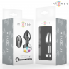 INTENSE PLUG ANAL TALLA M DE METAL VIBRADOR CON LUCES LED MULTICOLOR Y CONTROL REMOTO