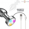 INTENSE PLUG ANAL TALLA M DE METAL VIBRADOR CON LUCES LED MULTICOLOR Y CONTROL REMOTO