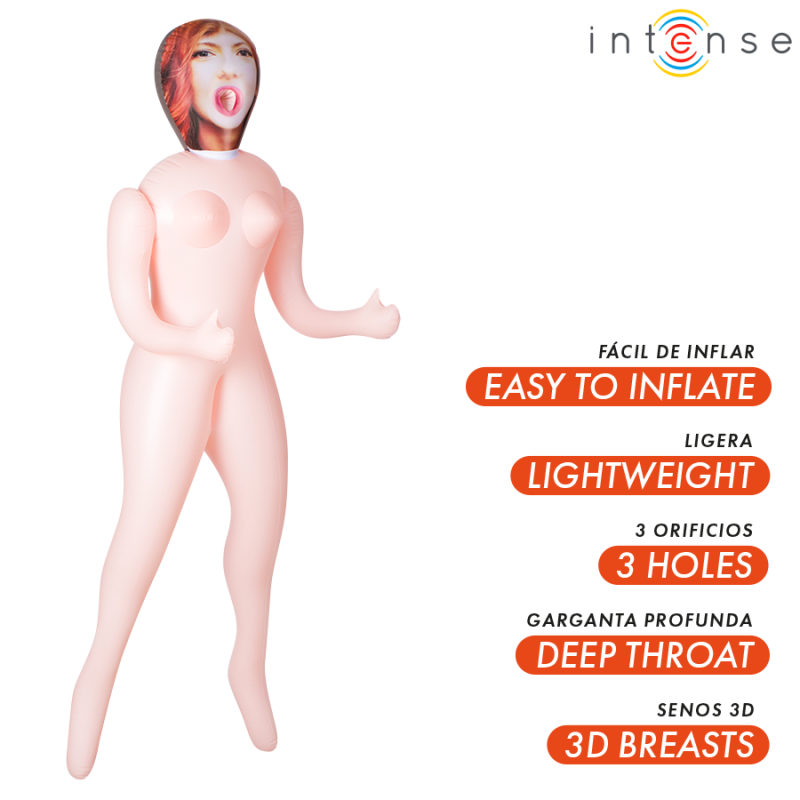 INTENSE DOLLS SCARLETT MUaECA HINCHABLE CON TRES ORIFICIOS