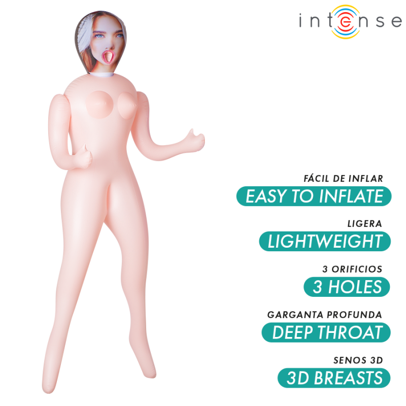 INTENSE DOLLS NICOLE MUaECA HINCHABLE CON TRES ORIFICIOS