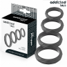 ADDICTED TOYS SET ANILLOS PENE TEXTURIZADOS 4 TAMAaOS