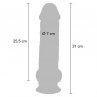 GET REAL PENE REALaSTICO DELUXE CON TESTaCULOS EXTRA GRUESO 31 CM