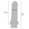 GET REAL PENE REALaSTICO DELUXE CON TESTaCULOS EXTRA GRUESO 345 CM