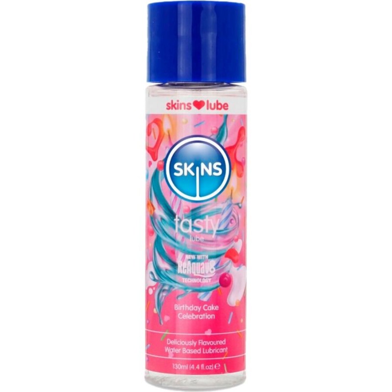 SKINS TASTY LUBRICANTE BASE DE AGUA TARTA CUMPLEAaOS 130 ML