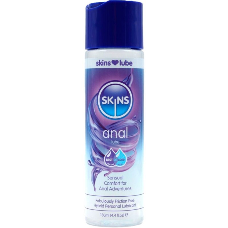 SKINS ANAL LUBRICANTE HaBRIDO BASE DE AGUA SILICONA 130 ML
