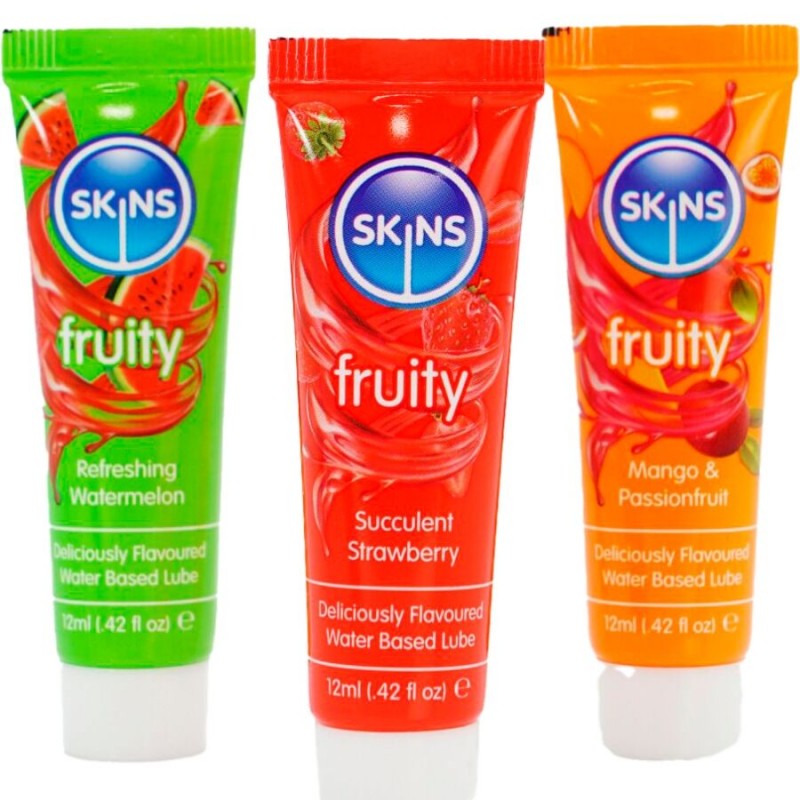 SKINS FRUITY LUBES KIT LUBRICANTES SANDaA FRESA MANGO 3 x 12 ML