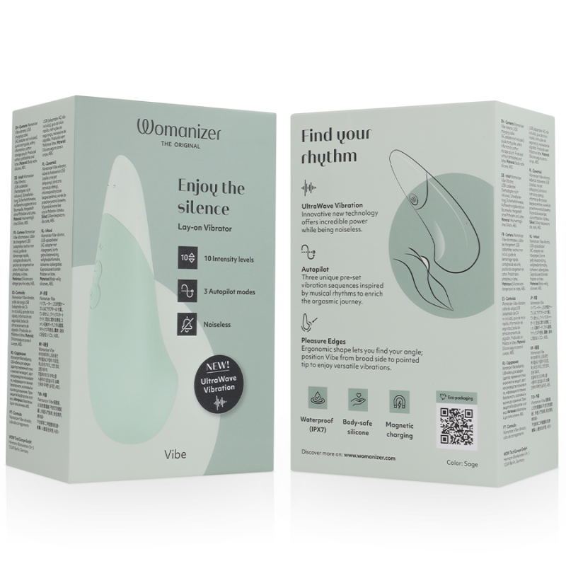WOMANIZER VIBE VIBRADOR LAY ON SILENCIOSO VERDE CLARO
