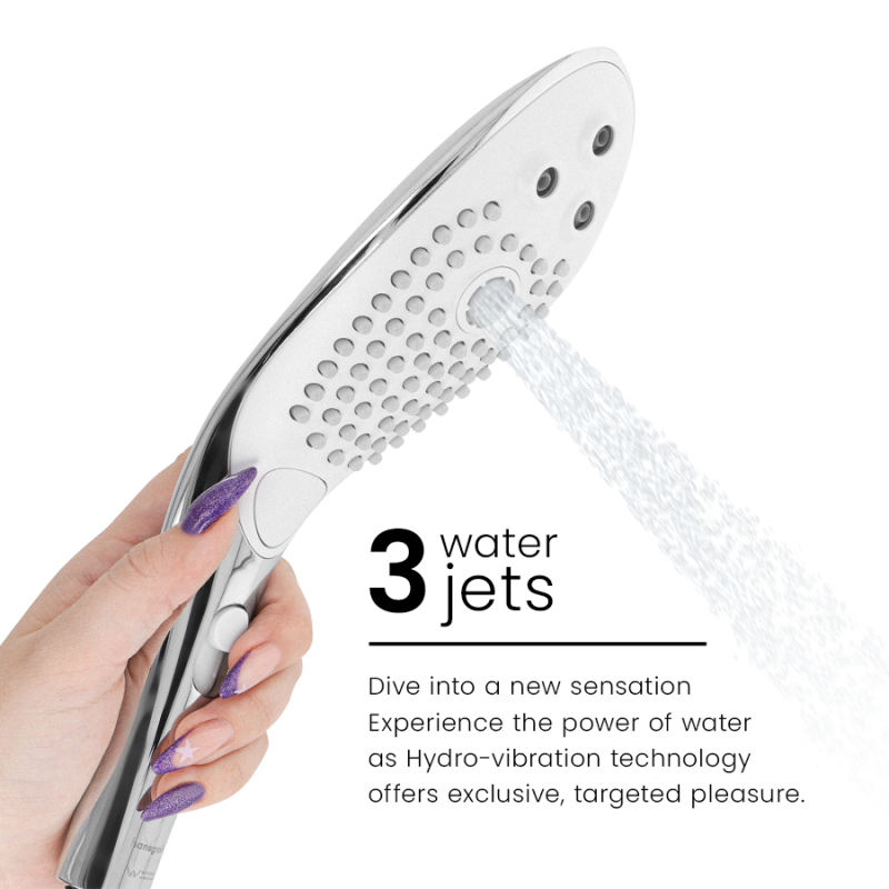 WOMANIZER WAVE CABEZAL DE DUCHA ESTIMULADOR DE CLITORaS PLATEADO