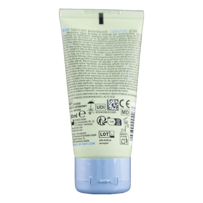 HOT BIO LUBRICANT LUBRICANTE BIO BASE AGUA SENSIBLE 50 ML