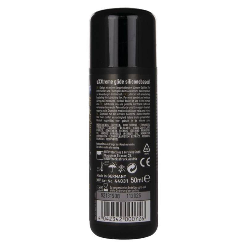 HOT EXXTREME GLIDE LUBRICANTE BASE SILICONA ACEITE CONFORT A 50 ML