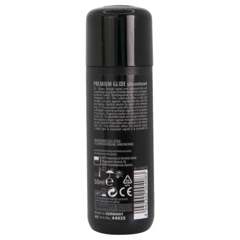 HOT PREMIUM SILICONE GLIDE LUBRICANTE BASE SILICONA 50 ML