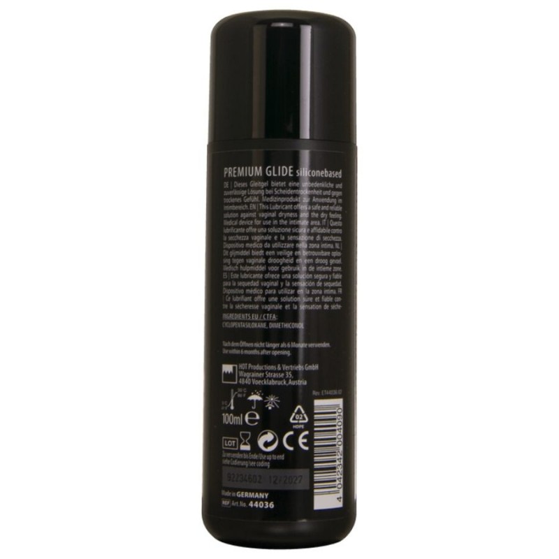 HOT PREMIUM SILICONE GLIDE LUBRICANTE BASE SILICONA 100 ML