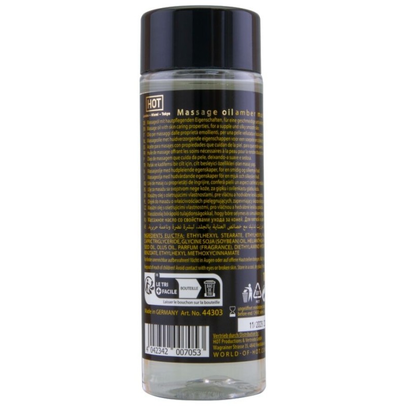 HOT ACEITE DE MASAJE AMBER MUSK 100 ML