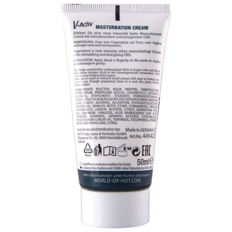 HOT CREMA DE MASTURBACIaN CON CBD UNISEX 100 ML