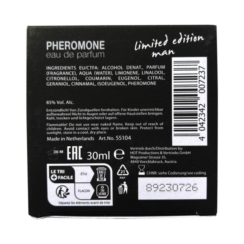 HOT PHEROMONE PERFUME DUBAI EDICIaN LIMITADA HOMBRE 30 ML