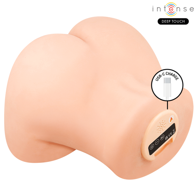 INTENSE DEEP TOUCH GINGER MASTURBADOR ANO Y VAGINA CON EFECTO SUCCIaN CALOR VIBRACIaN Y VOZ CON CONTROL REMOTO 53 KG