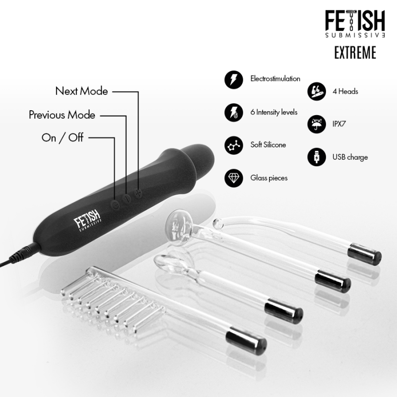 FETISH SUBMISSIVE VIBRADOR WAND ELECTROESTIMULACIaN ALTA FRECUENCIA
