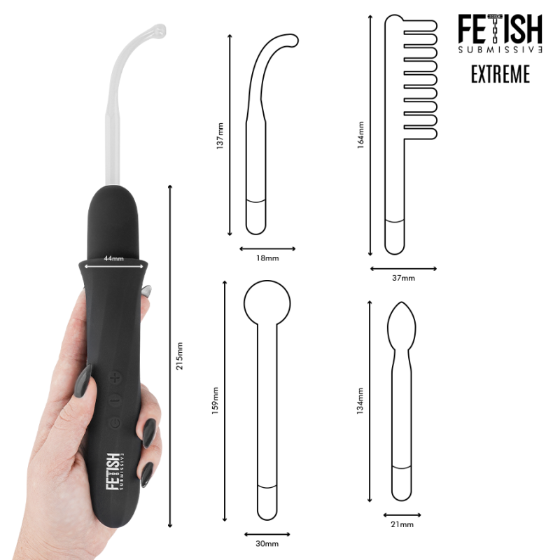FETISH SUBMISSIVE VIBRADOR WAND ELECTROESTIMULACIaN ALTA FRECUENCIA