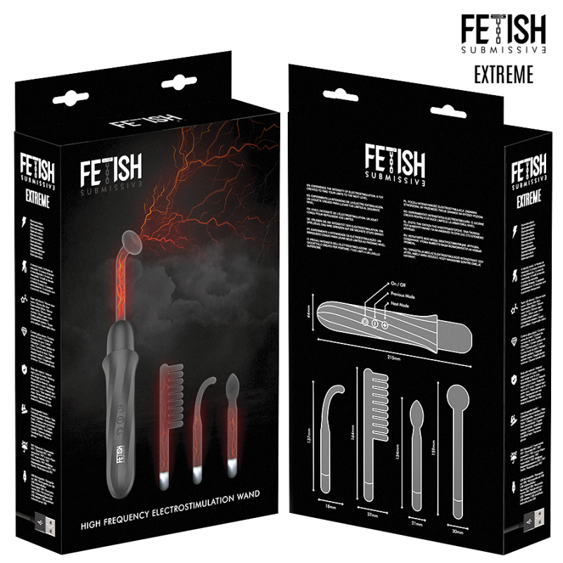 FETISH SUBMISSIVE VIBRADOR WAND ELECTROESTIMULACIaN ALTA FRECUENCIA