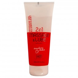 HOT MASSAGE GLIDE GEL 2 EN 1 FRESA 200 ML