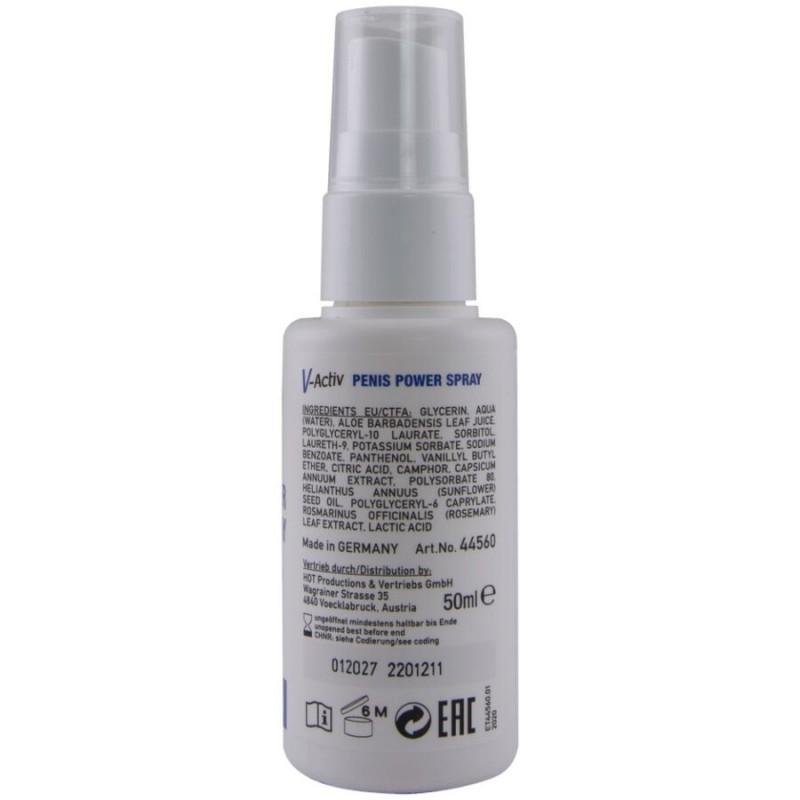 HOT V ACTIV PENIS POWER SPRAY PARA HOMBRE 50 ML