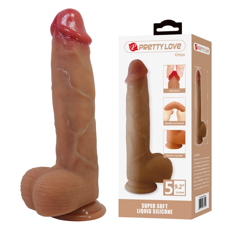 PRETTY LOVE ORTON DILDO REALaSTICO CON VENTOSA 235 CM a 49 CM
