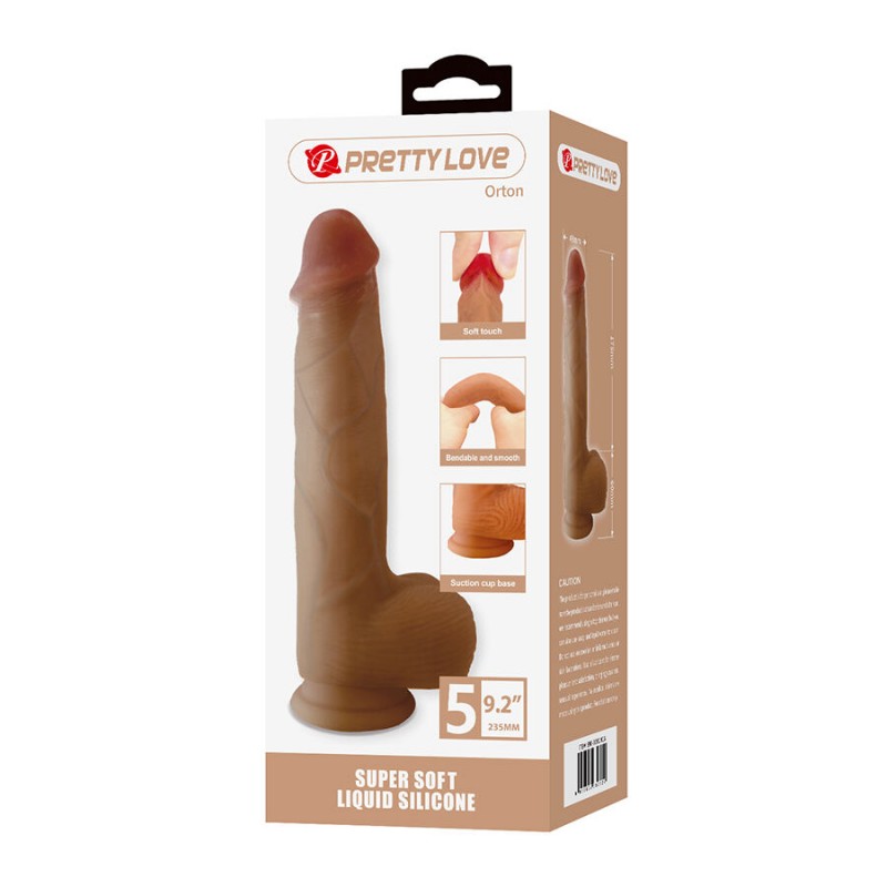 PRETTY LOVE ORTON DILDO REALaSTICO CON VENTOSA 235 CM a 49 CM