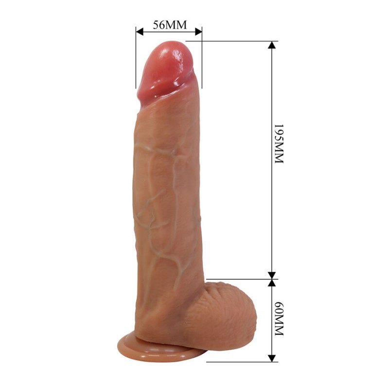 PRETTY LOVE MENDEL DILDO REALaSTICO CON VENTOSA 255 CM a 56 CM