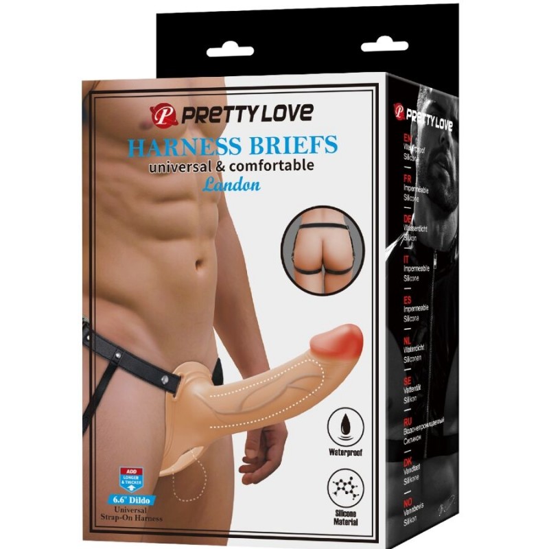 PRETTY LOVE LANDON STRAP ON CON VIBRACIaN CLARO
